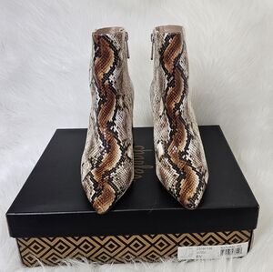 Charles by Charles David~Virgil Snakeskin Booties Size 8M